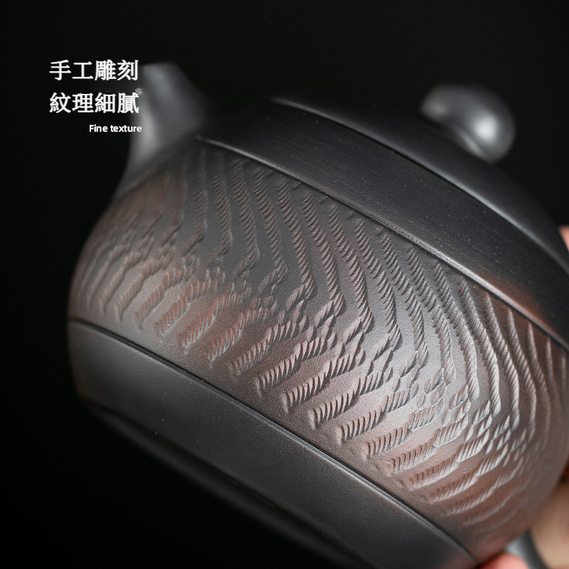 紫陶跳刀西施壺