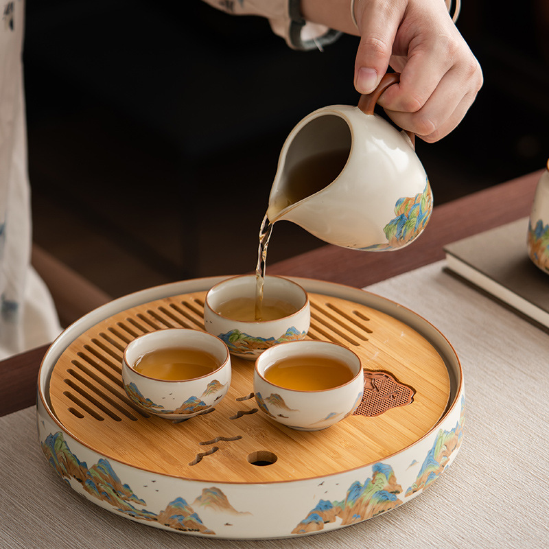 汝窯千裡江山功夫茶具套裝