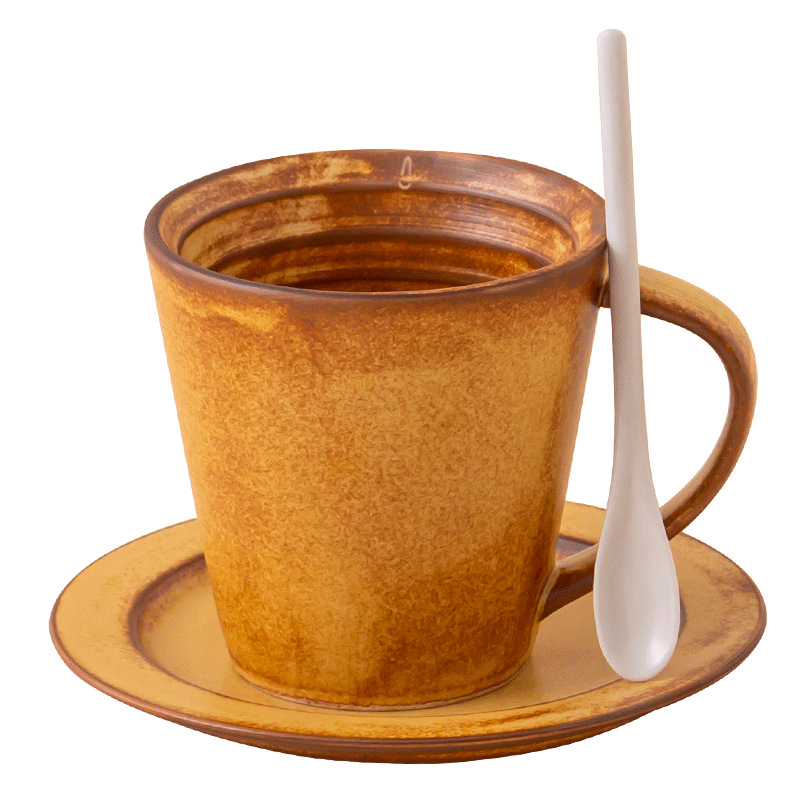 岩泥山粗陶復古風咖啡杯