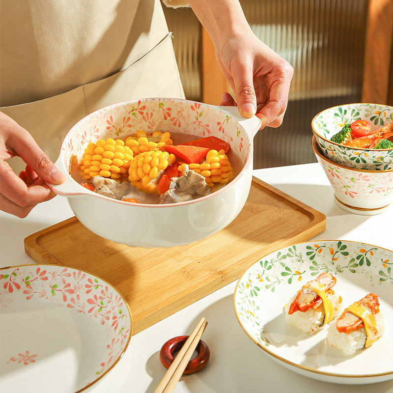 日式陶瓷網紅創意碗盤組合套裝