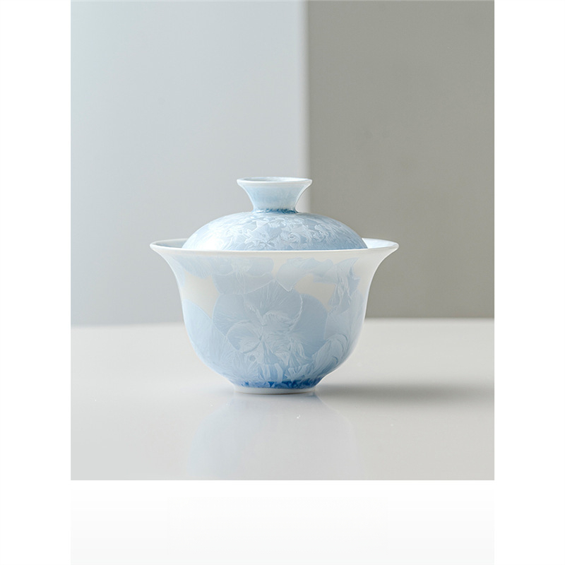 結晶釉窯變花口主人杯單杯