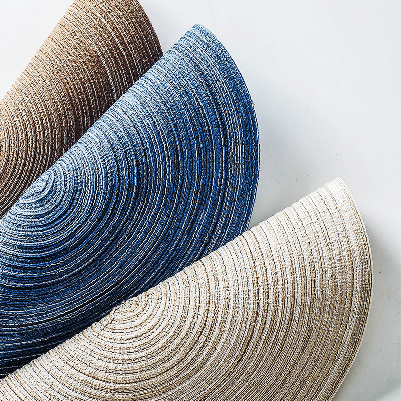 日式手工苧麻年輪編織隔熱墊