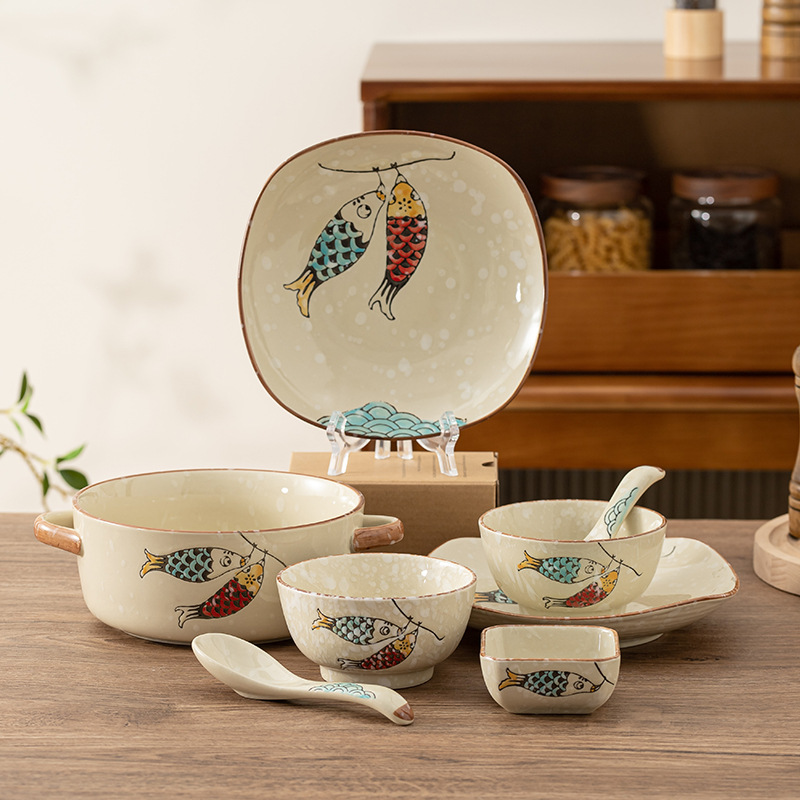 日式精緻高顏值碗碟套裝