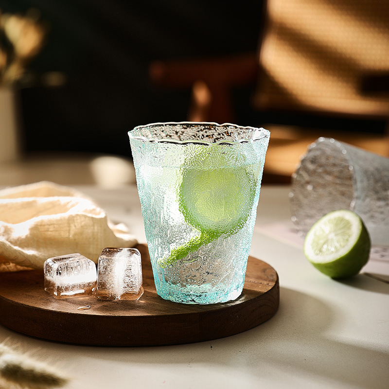日式冰川雨霧玻璃咖啡杯