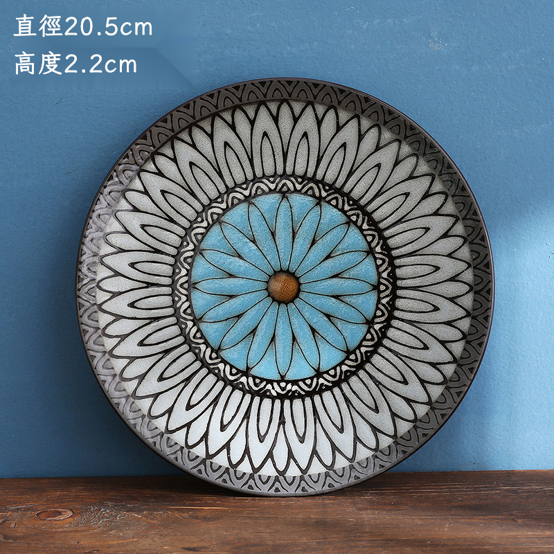 美式手繪西餐盤