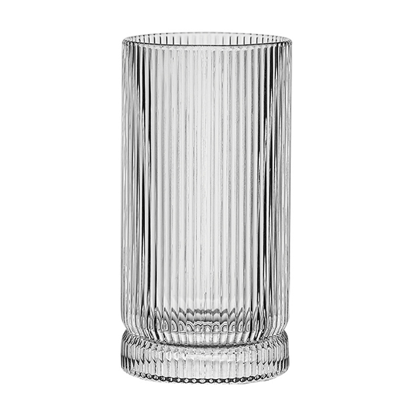 簡約豎紋水晶玻璃杯