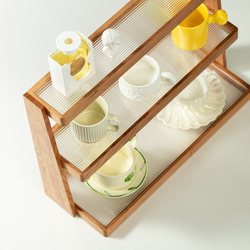 實木高級輕奢杯子收納置物架