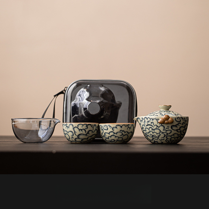 快客杯祥雲旅行茶具便攜式