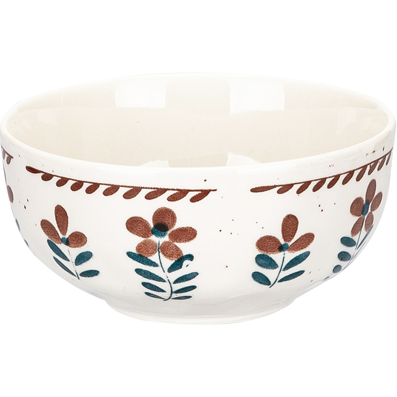 日式復古小花飯碗圓盤