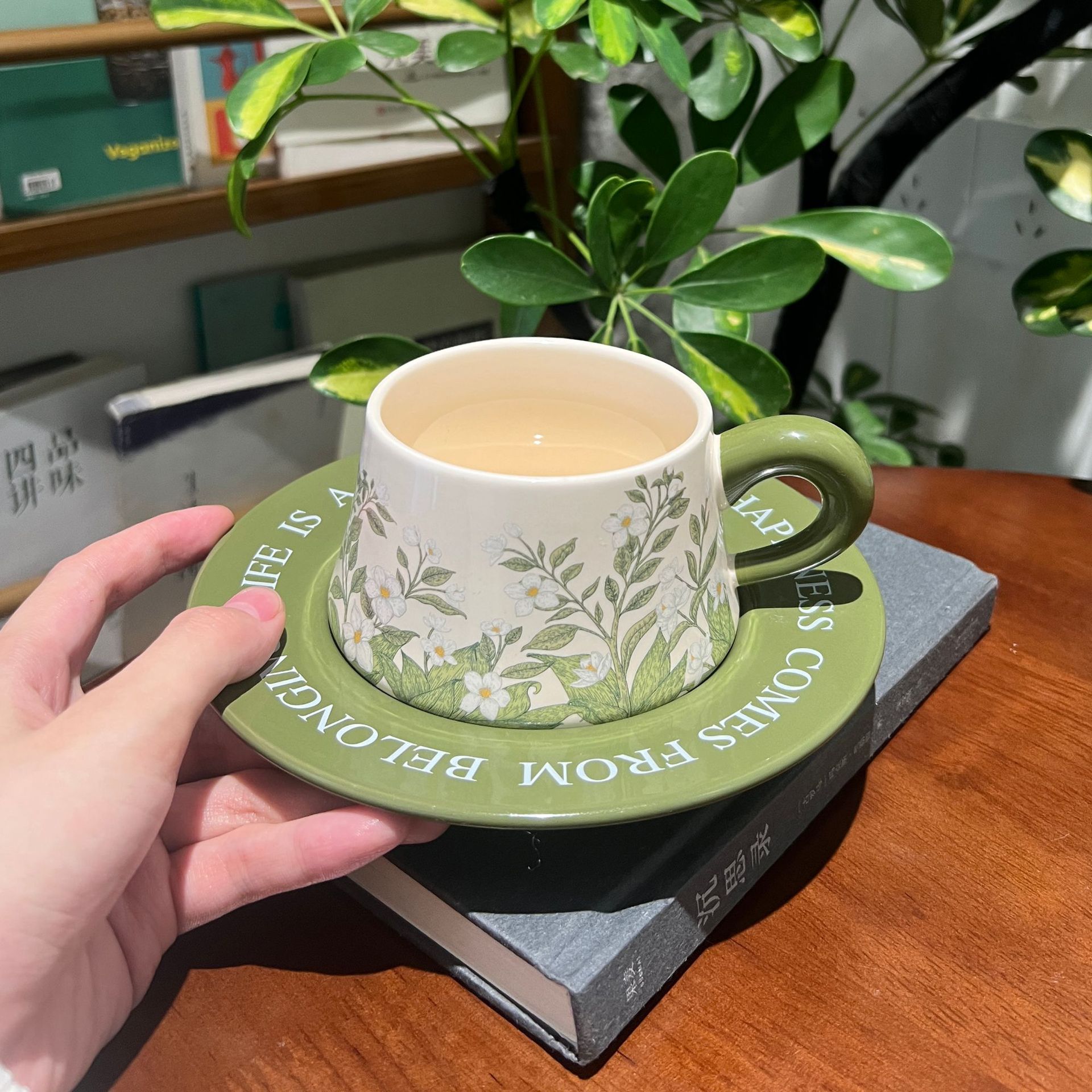 茉莉花咖啡杯碟禮盒包裝