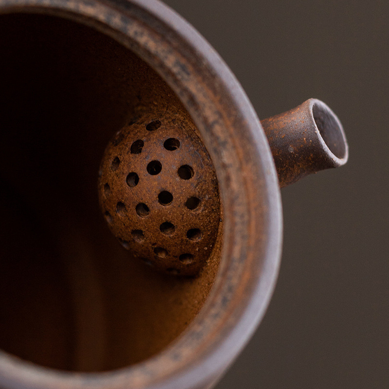 手工粗陶無釉原礦茶壺