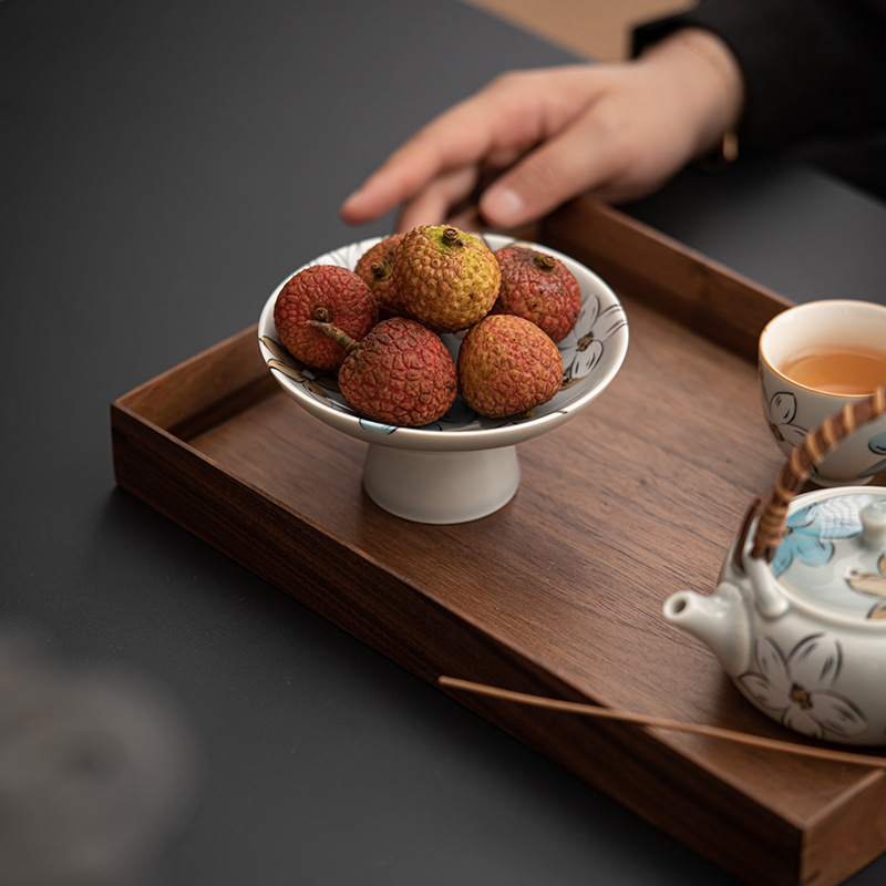 日式櫻花高腳糕點零食盤