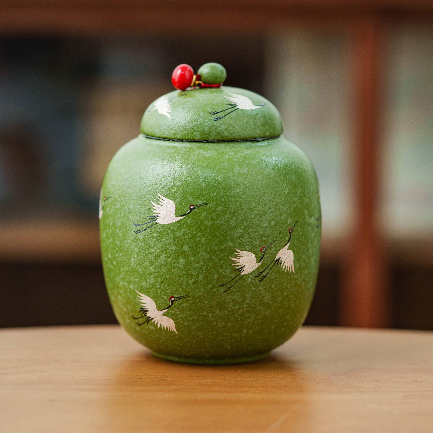 小青柑鶴舞長空茶葉罐
