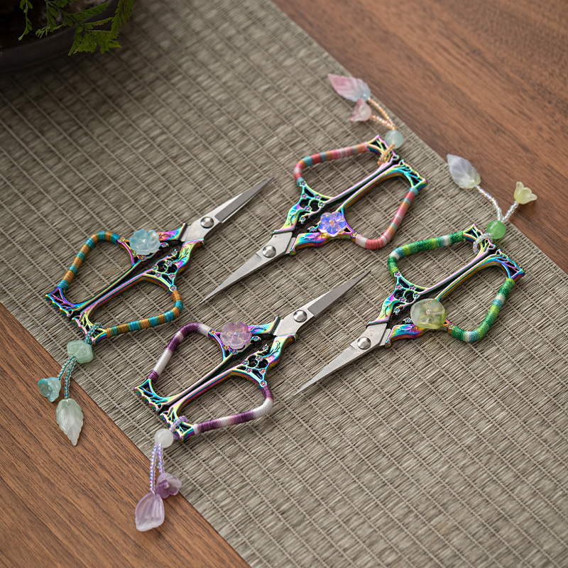 手工編織復古梅花小茶剪