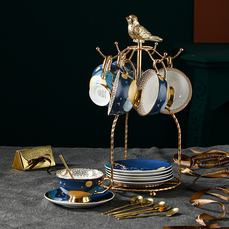 復古歐式骨瓷咖啡杯碟套裝