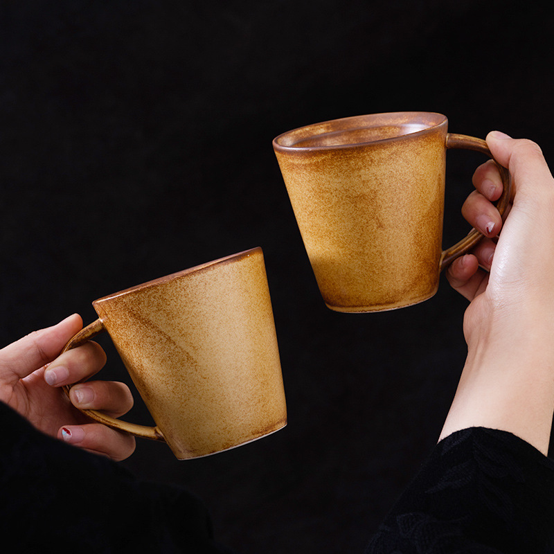 岩泥山粗陶復古風咖啡杯