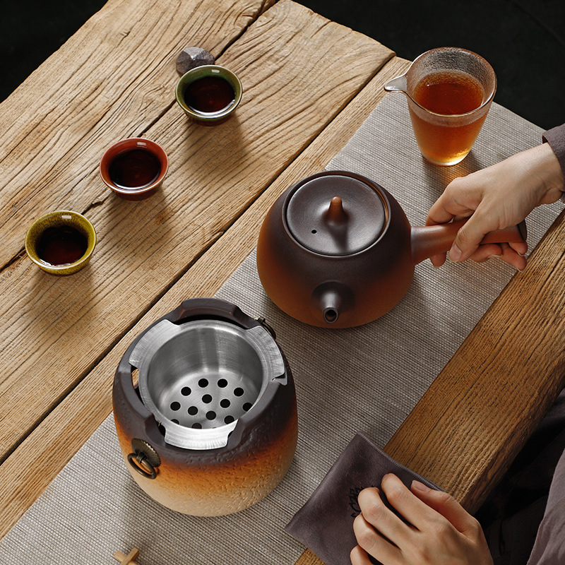 罐罐茶煮茶器炭火圍爐煮茶壺家用室內陶瓷茶具戶外烤茶碳爐子