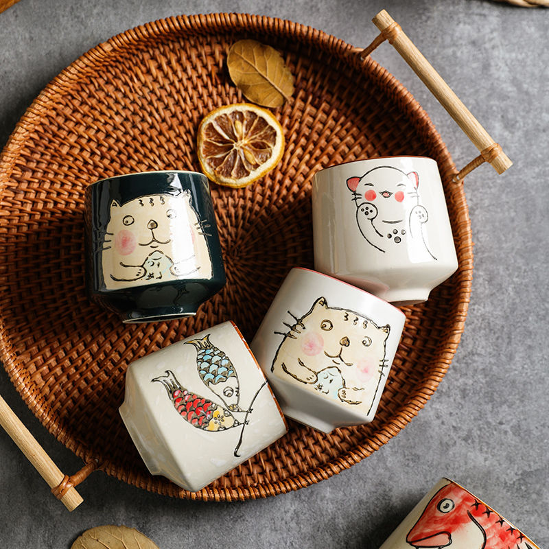 日式風圍爐煮茶陶瓷小茶杯