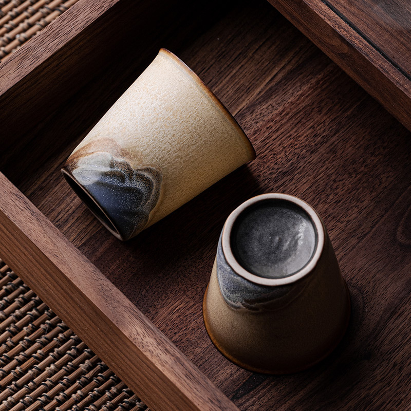 窯變品茗杯漸變山底