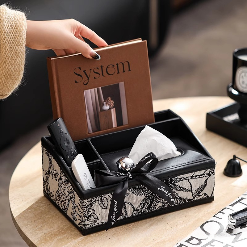 叢林皮革高檔輕奢紙巾盒