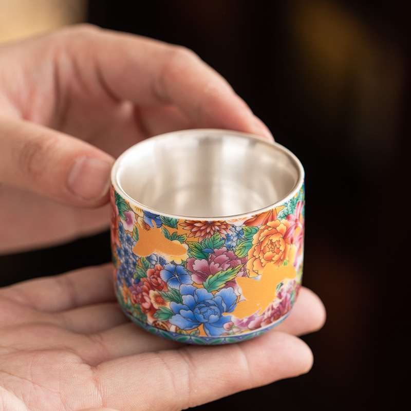 鎏銀主人品茗杯