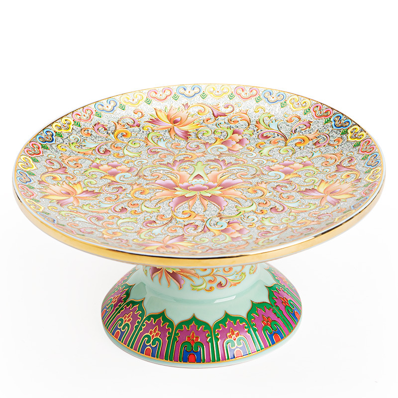 手工琺瑯彩果盤點心盤