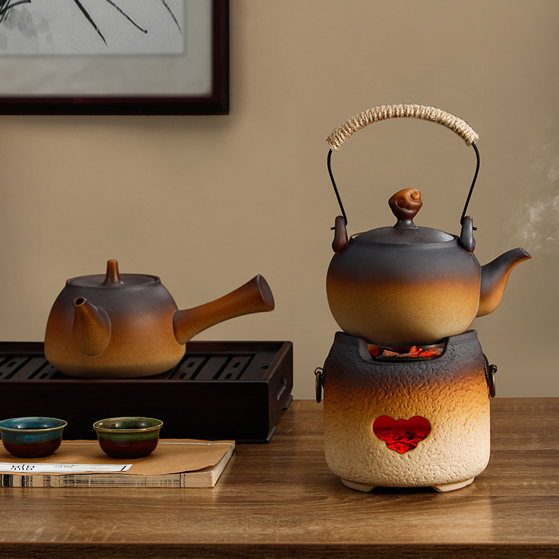罐罐茶煮茶器炭火圍爐煮茶壺家用室內陶瓷茶具戶外烤茶碳爐子