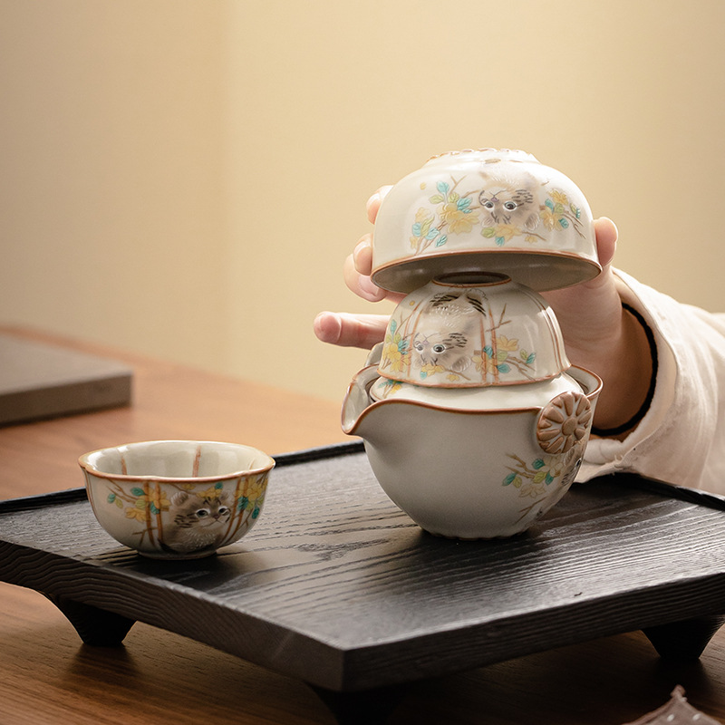 功夫旅行茶具快客杯套裝