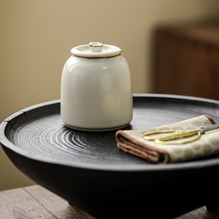 復古荷韻茶葉罐