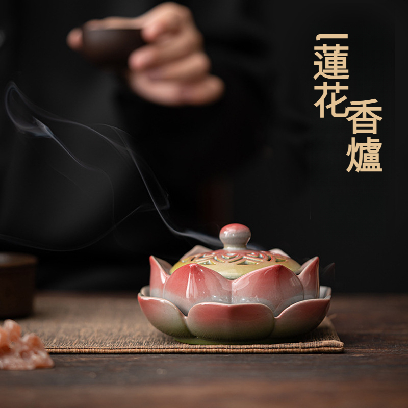 蓮花香爐