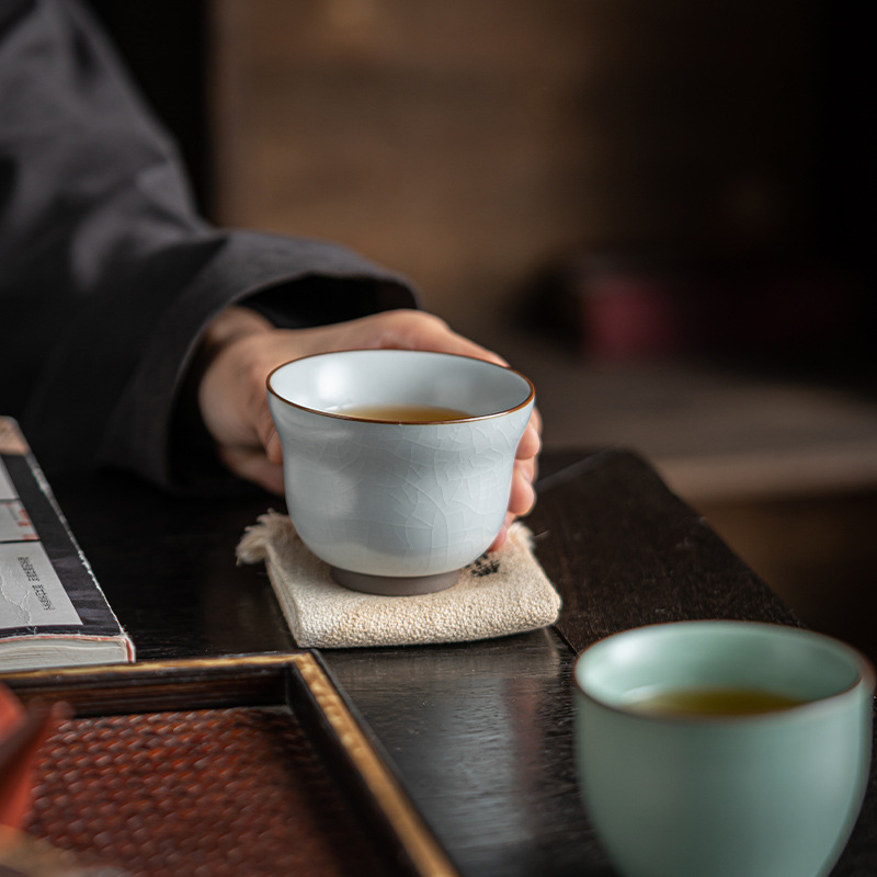 汝窯開片紋品茗杯