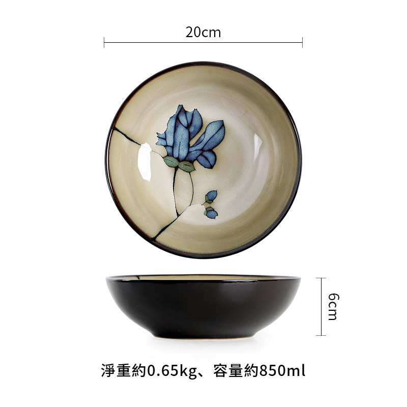 釉下彩日式陶瓷盤子