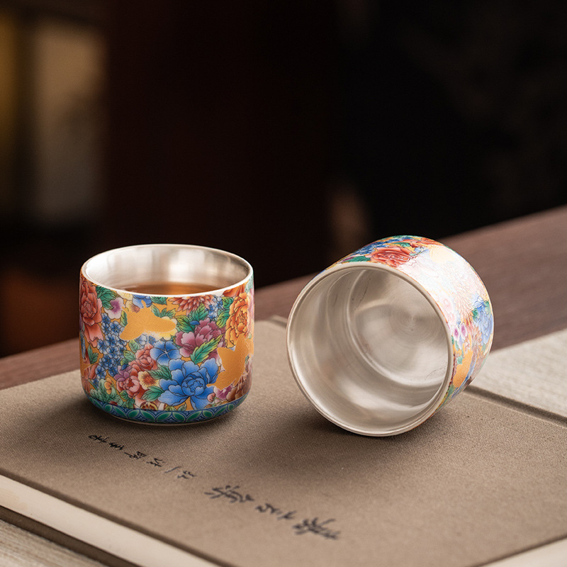 鎏銀主人品茗杯