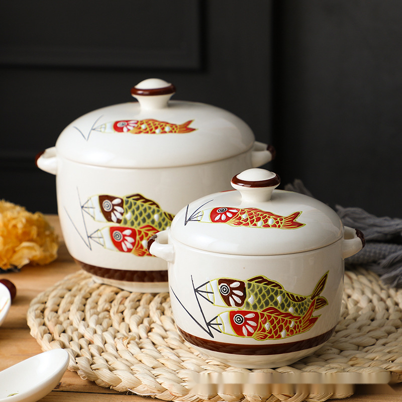 日式陶瓷手繪燉盅