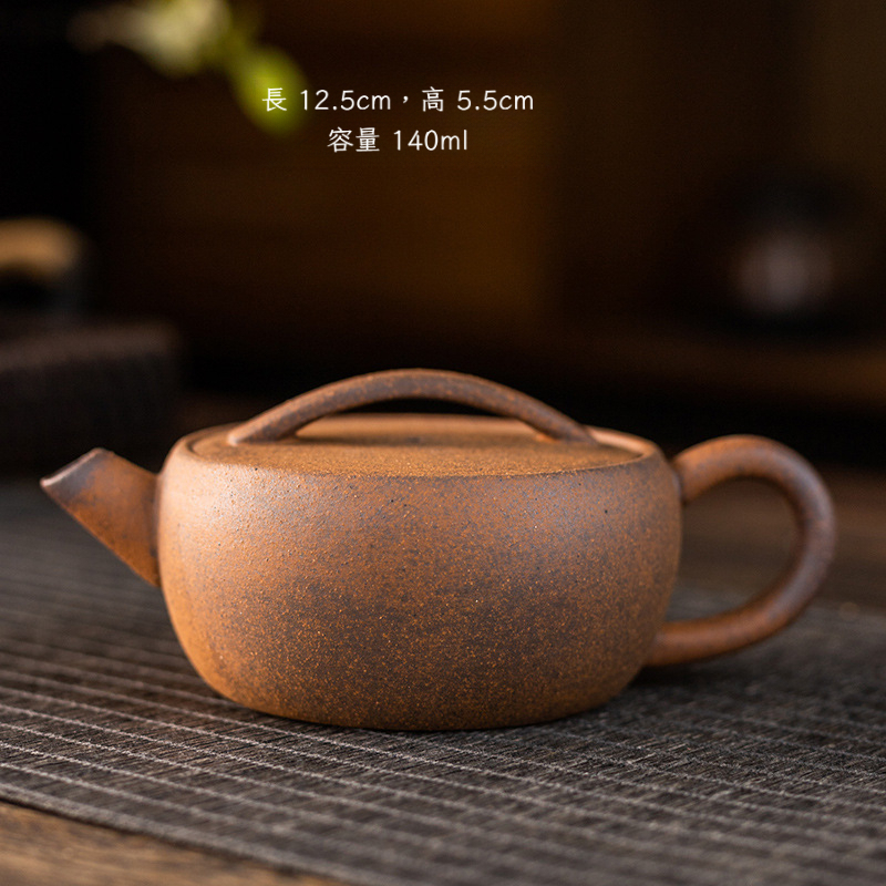 手工粗陶無釉原礦茶壺