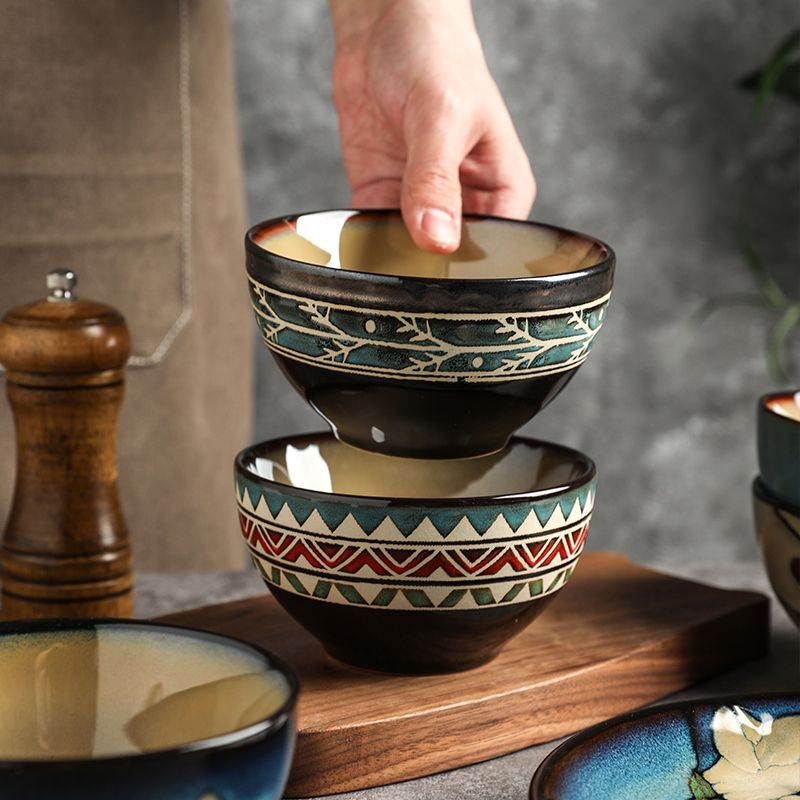 日式復古陶瓷米飯