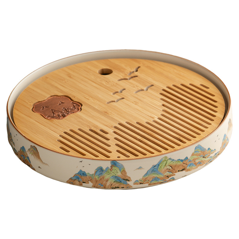 汝窯江山幹泡盤