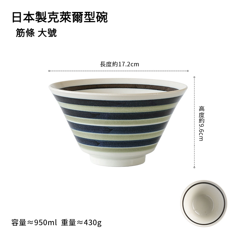日式復古釉下彩米飯碗拉麵碗