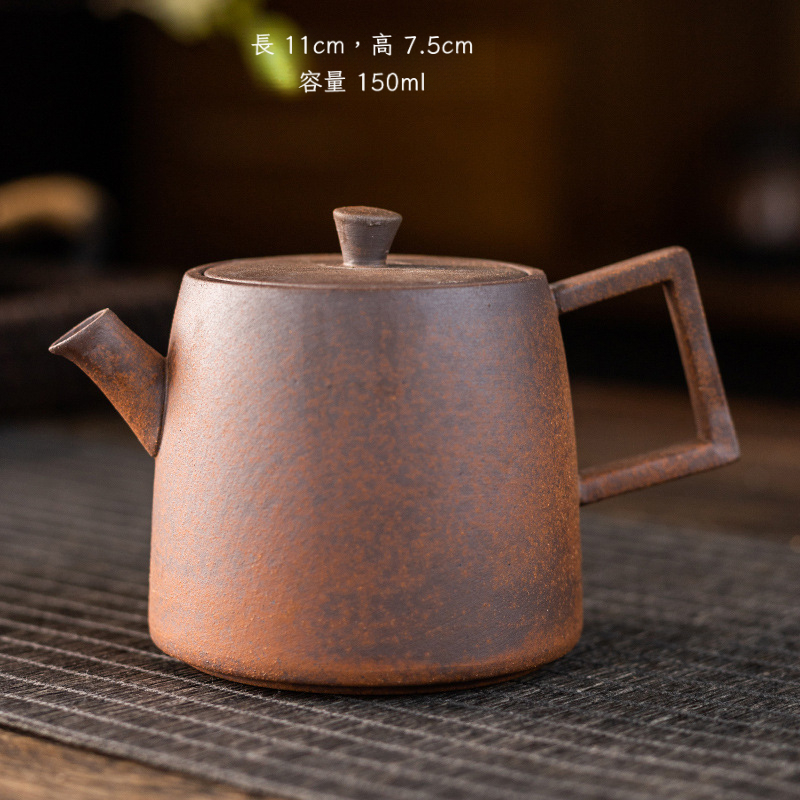 手工粗陶無釉原礦茶壺
