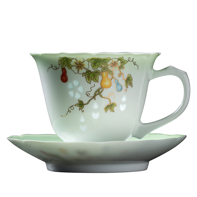 玲瓏花神咖啡杯碟