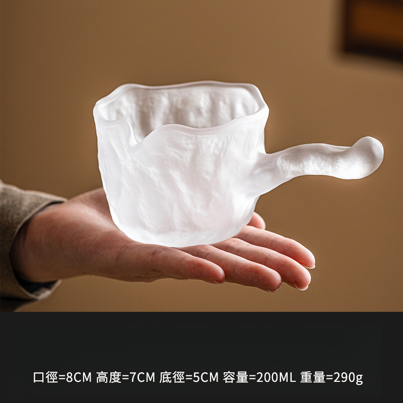 水晶琉璃側把公道杯