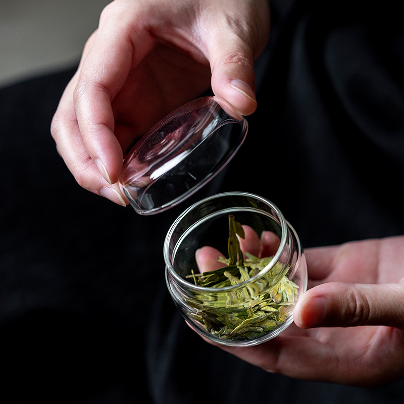 日式便攜創意玻璃茶倉