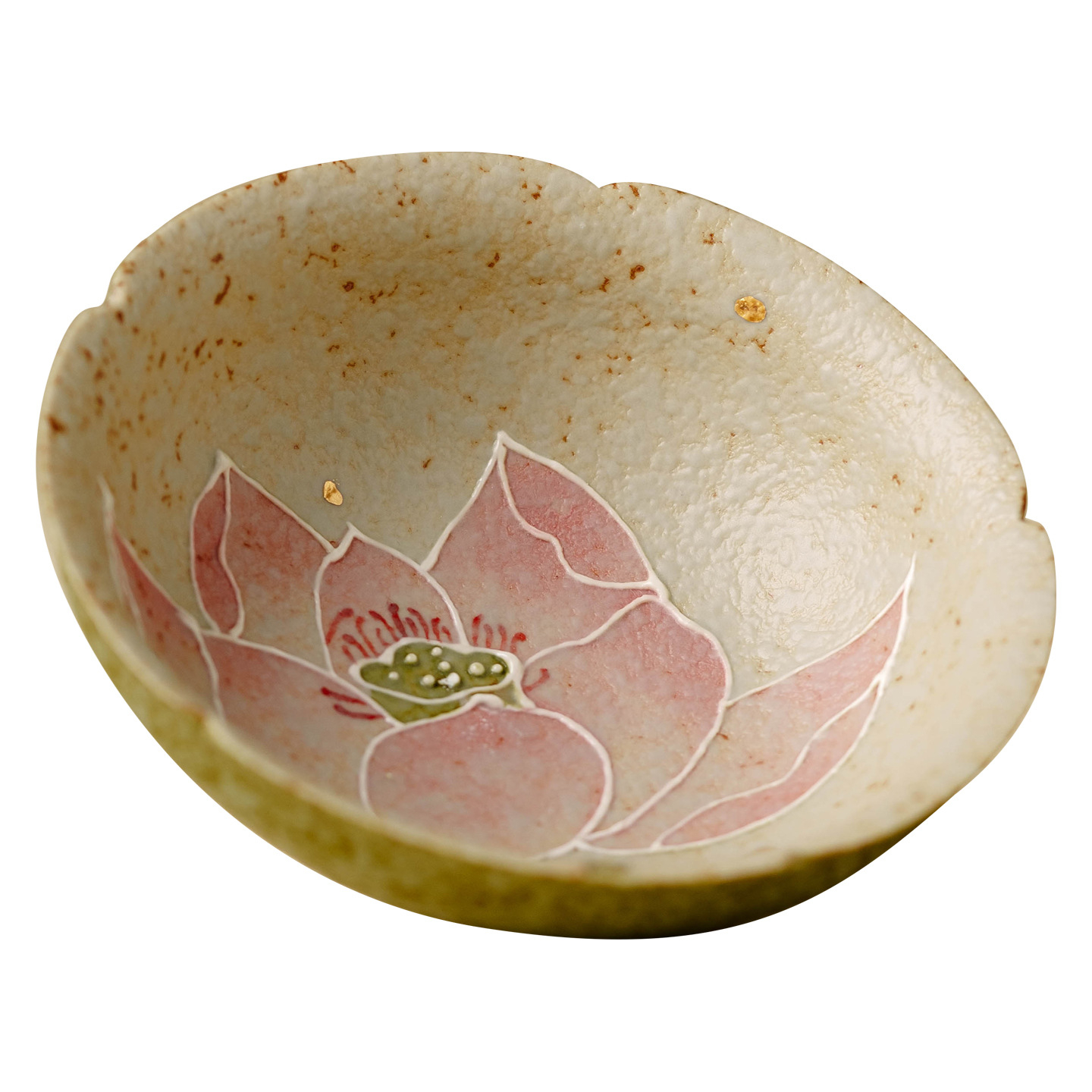 孔雀綠火石紅主人杯