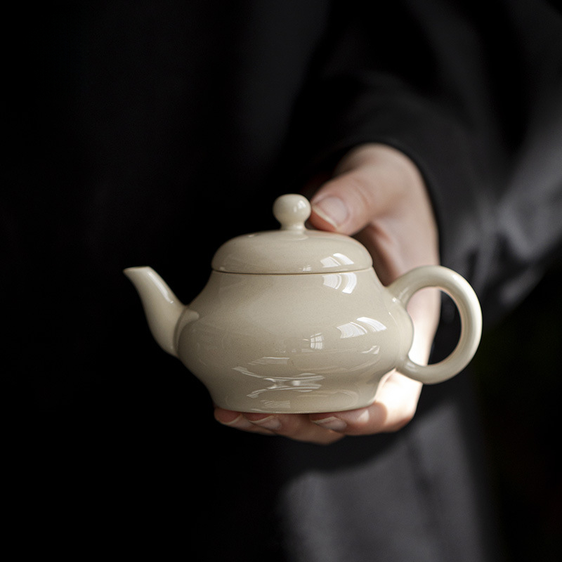 原土色家用球孔過濾執壺