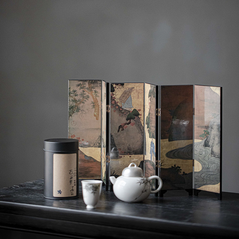 茶桌小屏風擺件