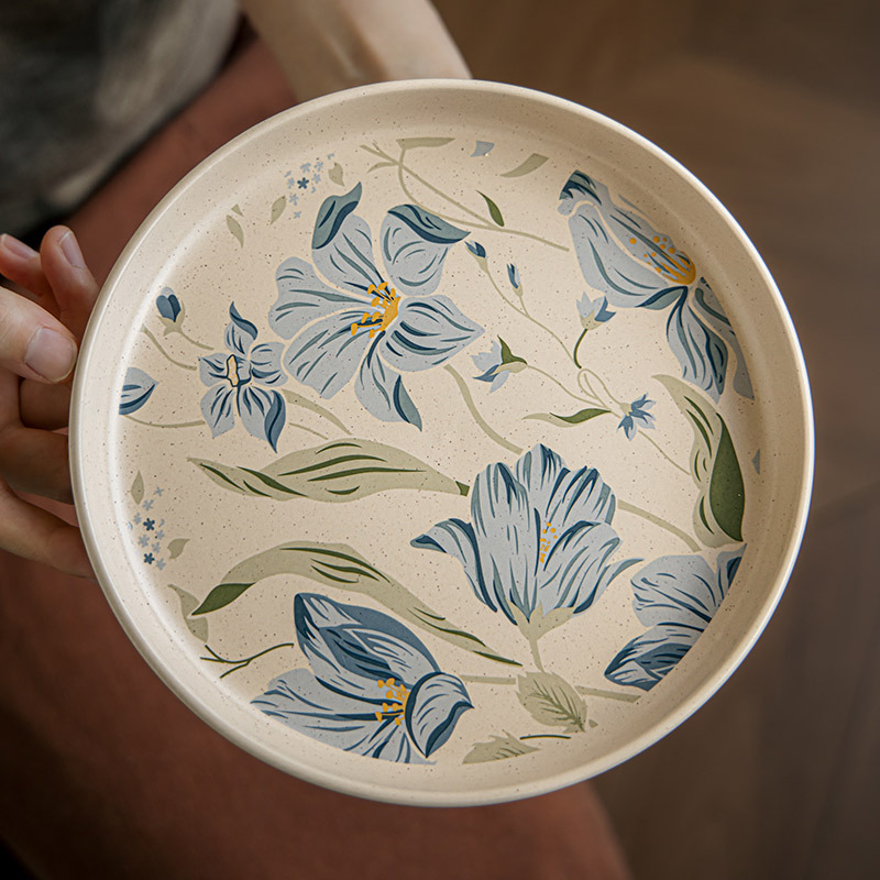 8.5英寸陶瓷風雨蘭平底圓餐盤