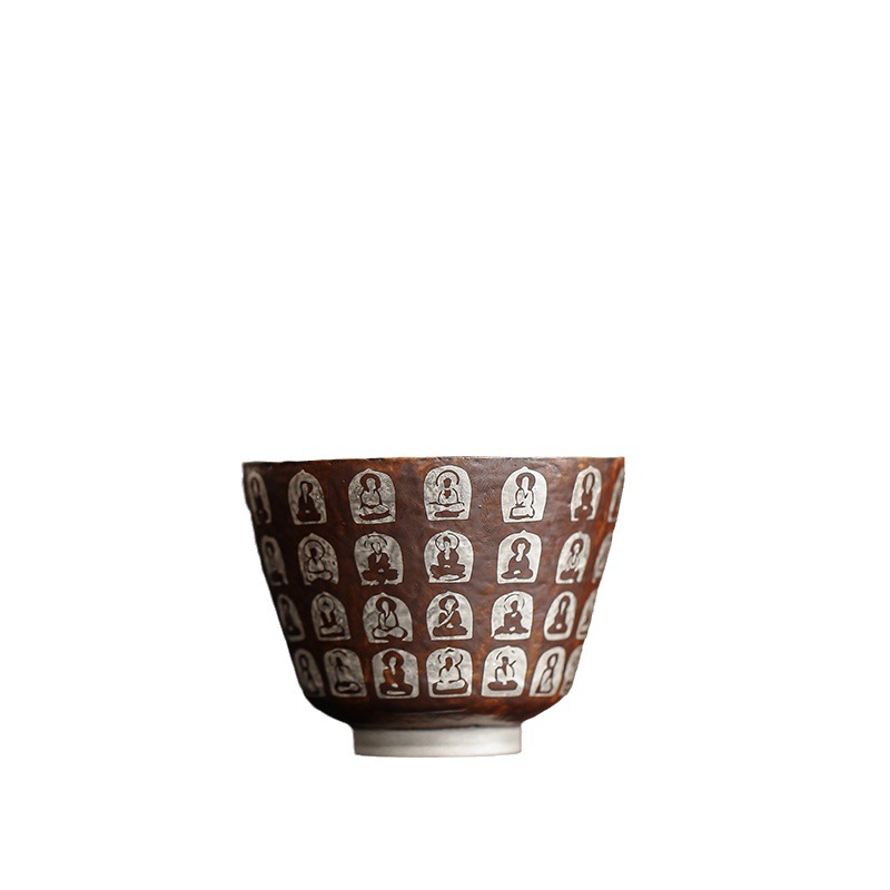 中式禪意萬佛窯變陶瓷品茗杯