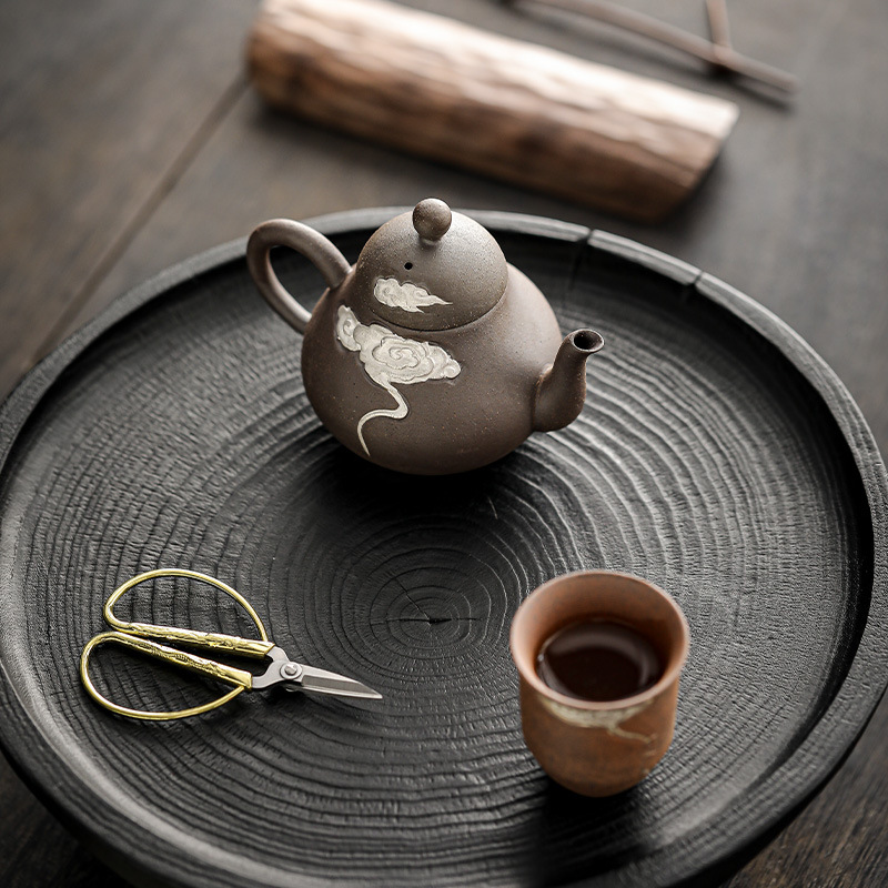 浮雕祥雲思亭茶壺