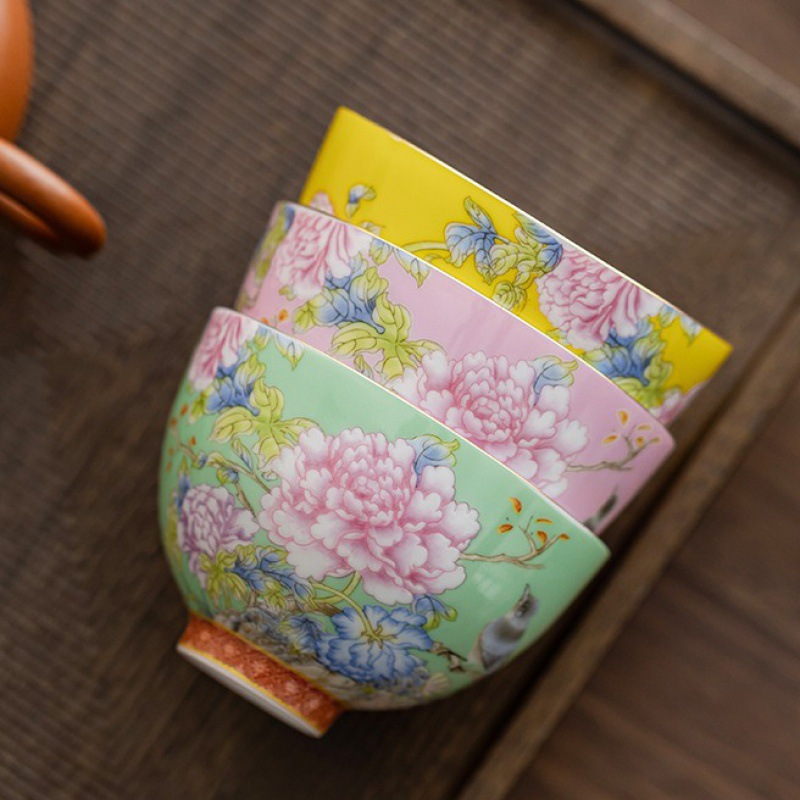 琺瑯喜上眉梢品茗杯