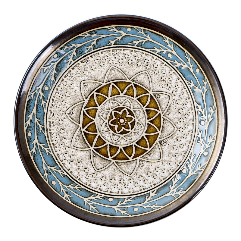 北歐圓形牛排盤